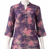 Purple Floral Printed Women’s Top – Stylish Casual Wear