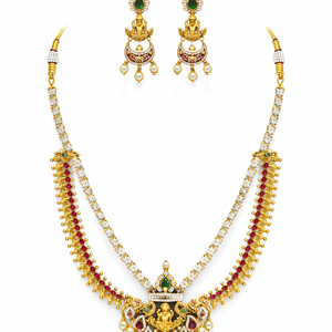 Traditional Temple Jewellery Necklace Set with Earrings
