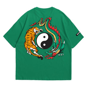 Green Dragon Tiger T-Shirt - Size XS