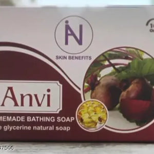 Anvi Beetroot Vitamin E Handmade Soap - Front